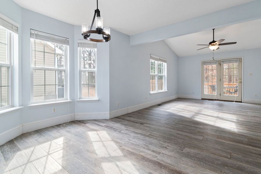 Empty living room before redesign